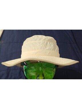 Outdoor Research Solar Roller Sun Hat Womens Sz S/P White Rice Embroidery UPF 50